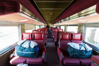Interior of Ontario Northland Railway coach 852.