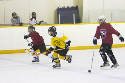 Hockey practice, pee wee division