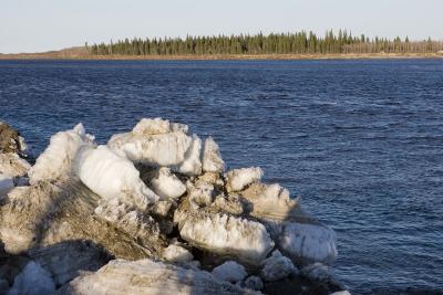 Butler Island over shore ice May 7th