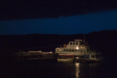 Polar Princess tour boat by night
