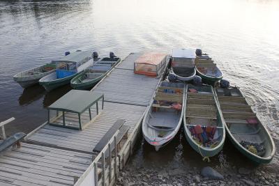 Boats at Ecolodge dock