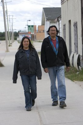 Sunday morning stroll on First Street in Moosonee