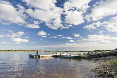 Wider view of Public Docks in Moosonee