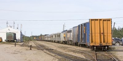 View of Mixed Train from rear