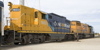 GP9 1603 as second unit on special train for National Cree Gathering