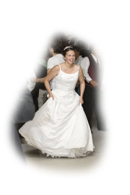 Bride dancing at her wedding reception