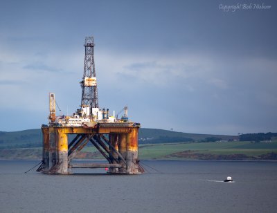 North sea oil rig
