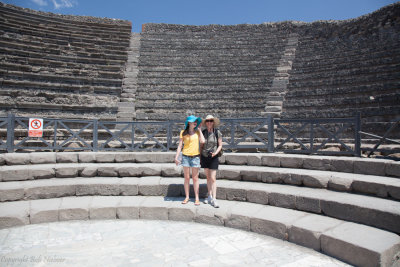 Day 6 - Marilyn and Alecz in small theater - Pompeii