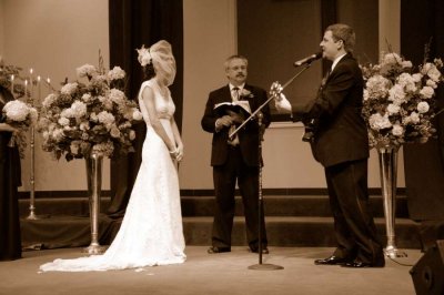 Ben Sings For His Bride-To-Be (Sepia)