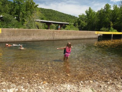 Kids Swimming at Ponca River Access