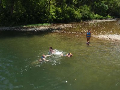 Wife/Kids in Swimming Area Ponca River Access