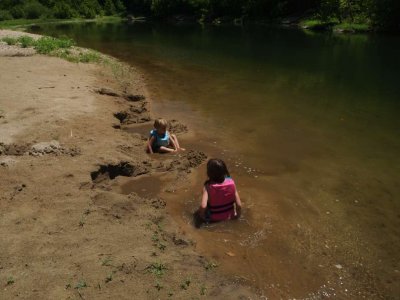 Blue Hole #6, Kids In Edge of Water