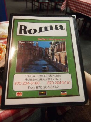 Ate at Roma's Italian in Harrison AR