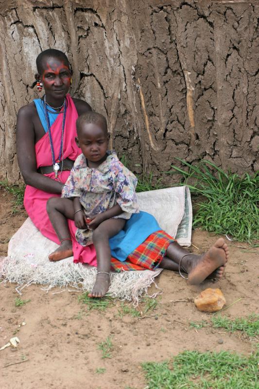 Visite dun village Masa situ en bordure de la rserve de Masa-Mara