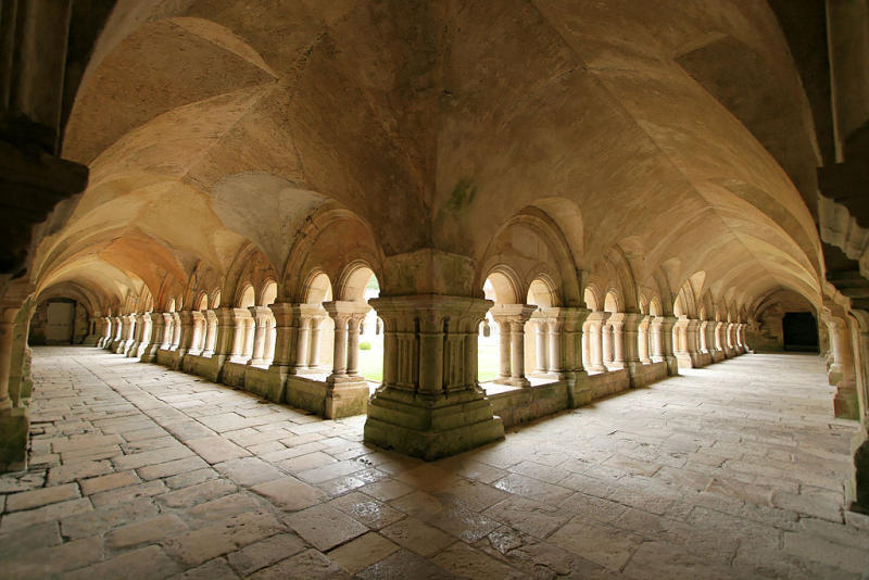 Visite de labbaye de Fontenay - Le clotre