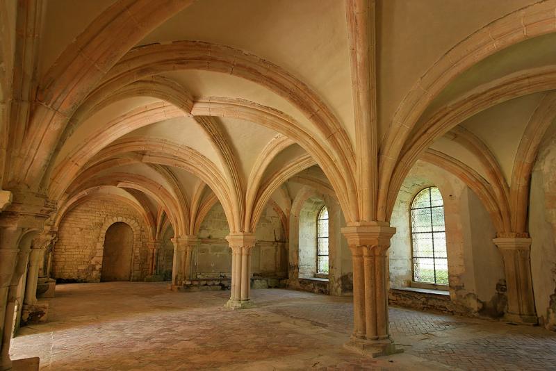 Visite de labbaye de Fontenay - La salle capitulaire