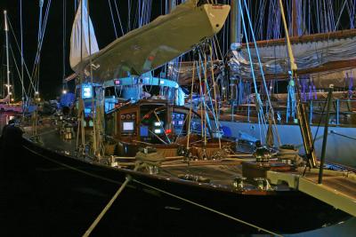 Voiles de Saint-Tropez 2005 -  Voiliers de tradition photographis de nuit