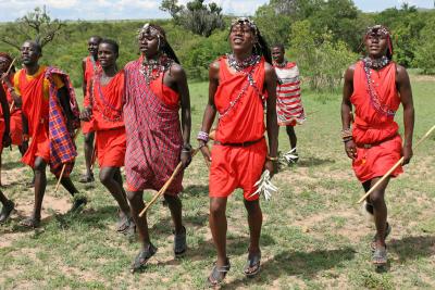 Visite d'un village Masa situ en bordure de la rserve de Masa-Mara