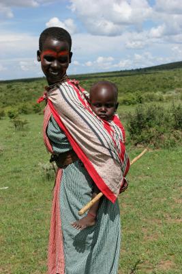 Visite d'un village Masa situ en bordure de la rserve de Masa-Mara