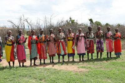 Visite dun village Masa situ en bordure de la rserve de Masa-Mara