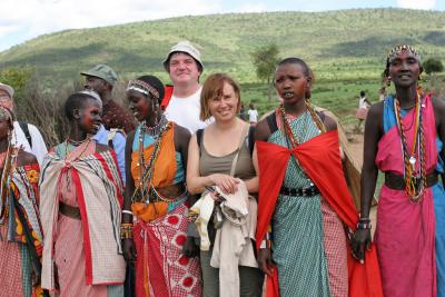 Visite dun village Masa situ en bordure de la rserve de Masa-Mara