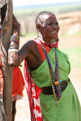 Visite dun village Masa situ en bordure de la rserve de Masa-Mara