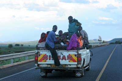 En route pour la rserve d'Ambosli