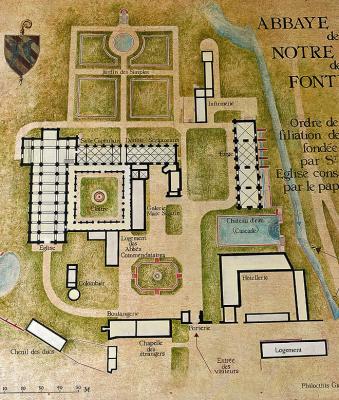 Visite de l'abbaye de Fontenay - Plan gnral