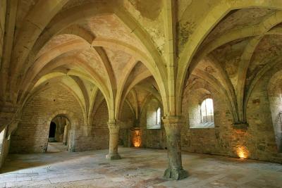 Visite de l'abbaye de Fontenay - La salle des moines