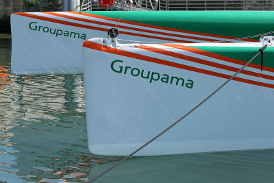 Le maxi trimaran de 105 pieds (31,50m) Groupama 3