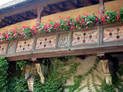 191 Visite de la ville d'Obernai - dtail d'une maison