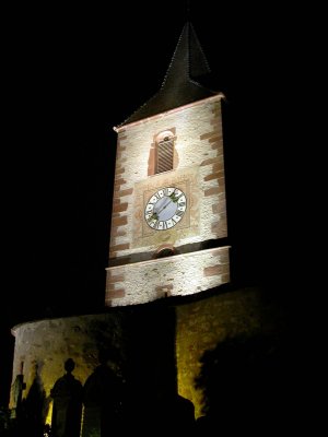 210 Unawihr l'glise fortifie de nuit