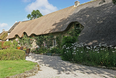 Maison  toit de chaume dans le hameau de Kerhouguet - IMG_0382_DXO.jpg