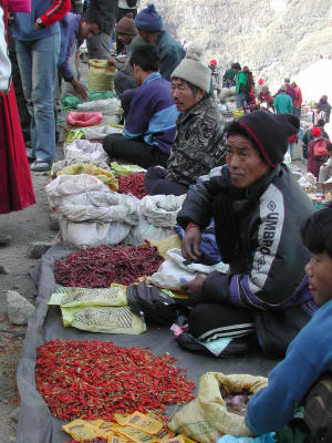 Market at Namche Bazaar
