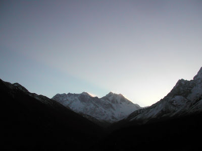 Sun rise befind the Mt. Everest.. gorgeous