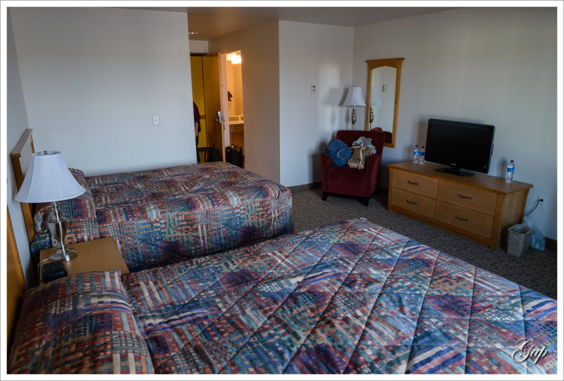 Inside the hotel room we stayed at the Hotel North Pole