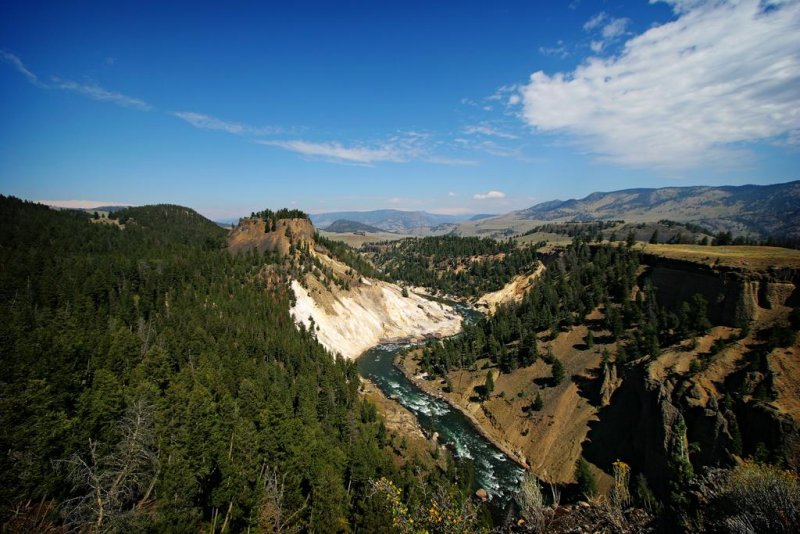 Bleached Cliffs, Yellowstone Canyon, Yellowstone National Park photo 