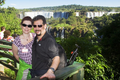 At Iguazu Falls Brazil