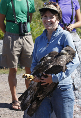 Karen with the Bald Eagle