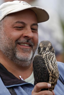 Andrew with Peregrine Falcon