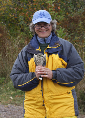 Gail with the Richardson's Merlin
