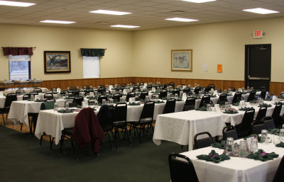 The dining area for the banquet