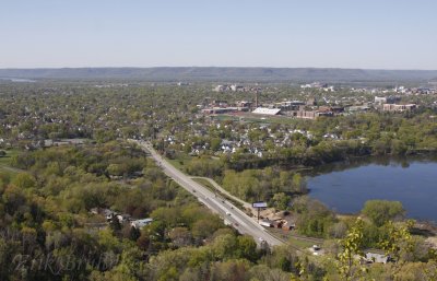 View from the bluff top