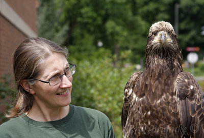 Gail and Pi, the Bald Eagle