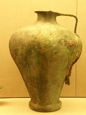 Bronze vessel from the Minoan Civilization 17th Century BC excavated from Akrotiri.