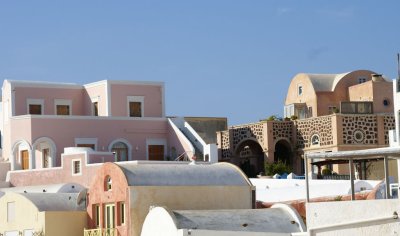 Archetypical houses (adobes) in Santorini.