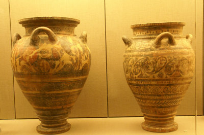 Pottery from the Minoan Civilization 17th Century BC excavated from ancient Akrotiri