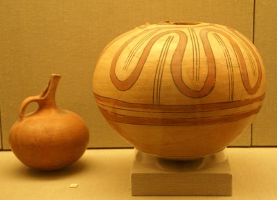 Pottery from the Minoan Civilization 17th Century BC excavated from ancient Akrotiri in Santorini.