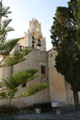 The Episcopi Gonia - the oldest Byzantine church in Santorini near Pyrgos village.