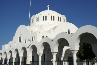 The Metropole Greek Orthodox Church in Fira is arguably, the most opulent in Santorini.